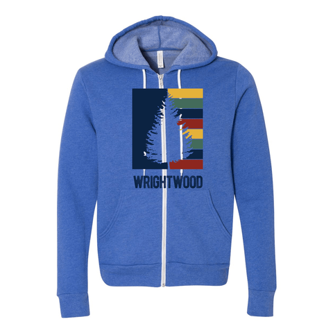 Wrightwood Striped Tree - Zip - up Hoodie - Wears The MountainSweaters/HoodiesPrint Melon Inc.