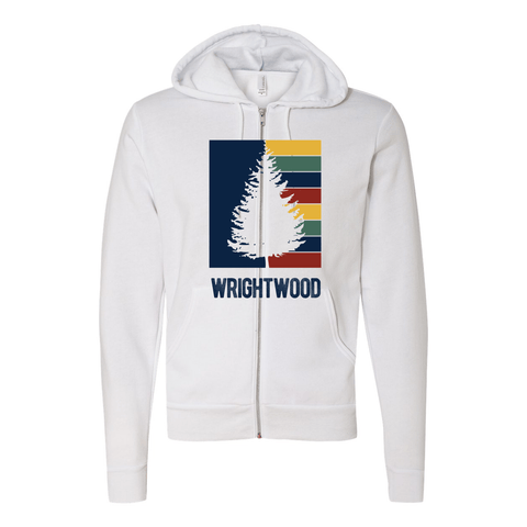 Wrightwood Striped Tree - Zip - up Hoodie - Wears The MountainSweaters/HoodiesPrint Melon Inc.