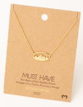 Oval Mountain Rhinestone - Necklace - Wears The MountainJewelryWears The Mountain