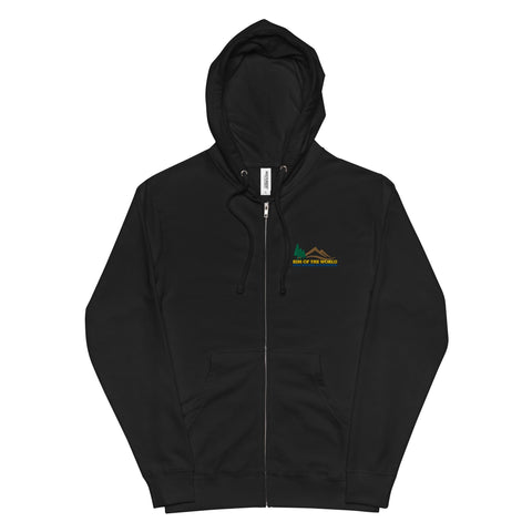 Rim Ed Foundation - Embroidered Fleece Zip-up Hoodie - Wears The MountainWears The Mountain